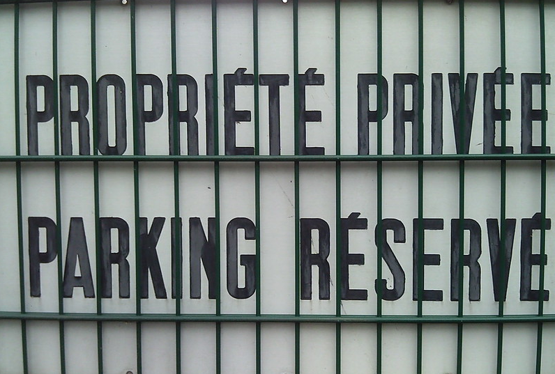 Propriété privée - parking réservé